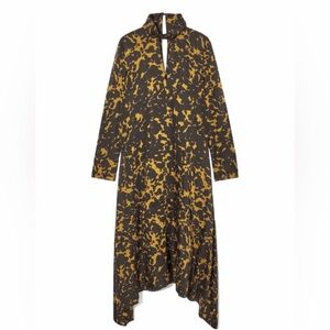 WORN ONCE COS Leopard Print Long Sleeve Dress